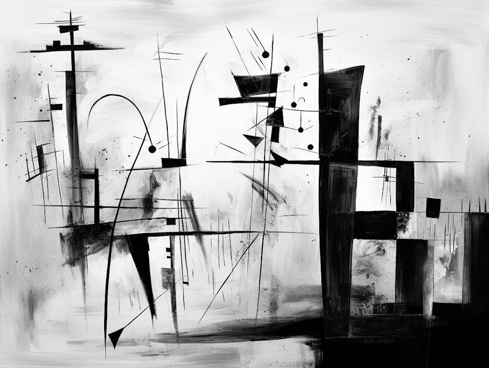 Memory Abstract Black And White 1