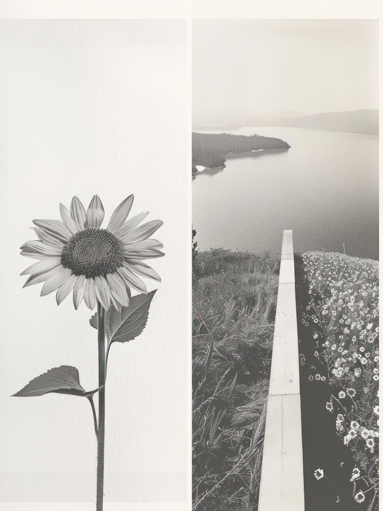 Sunflower Flower Photo Collage 2