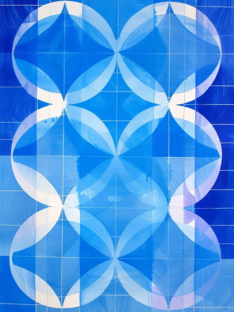 Abstract Blue Tile Pattern