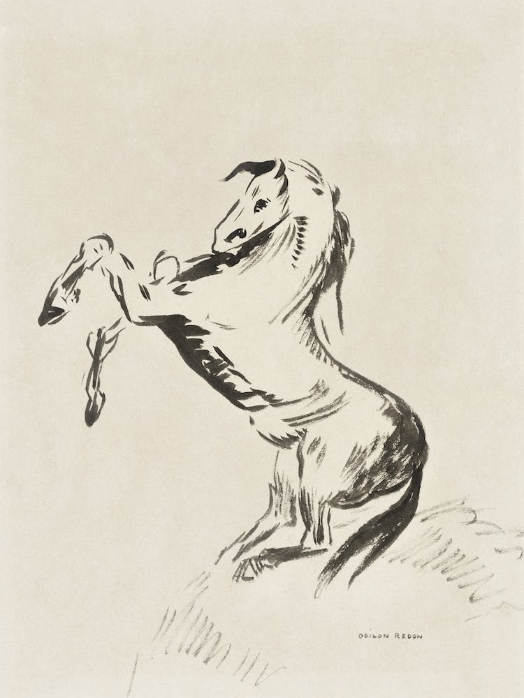 Jumping Horse On Clouds (Pegasus), (1903—1907), Odilon Redon