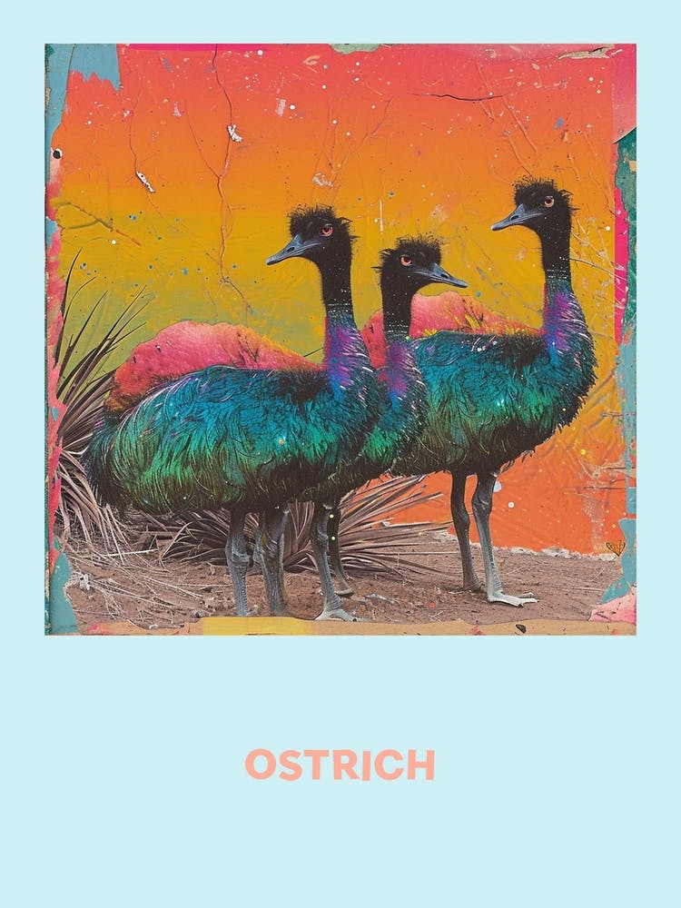 Regenbogen Straußen Poster 2