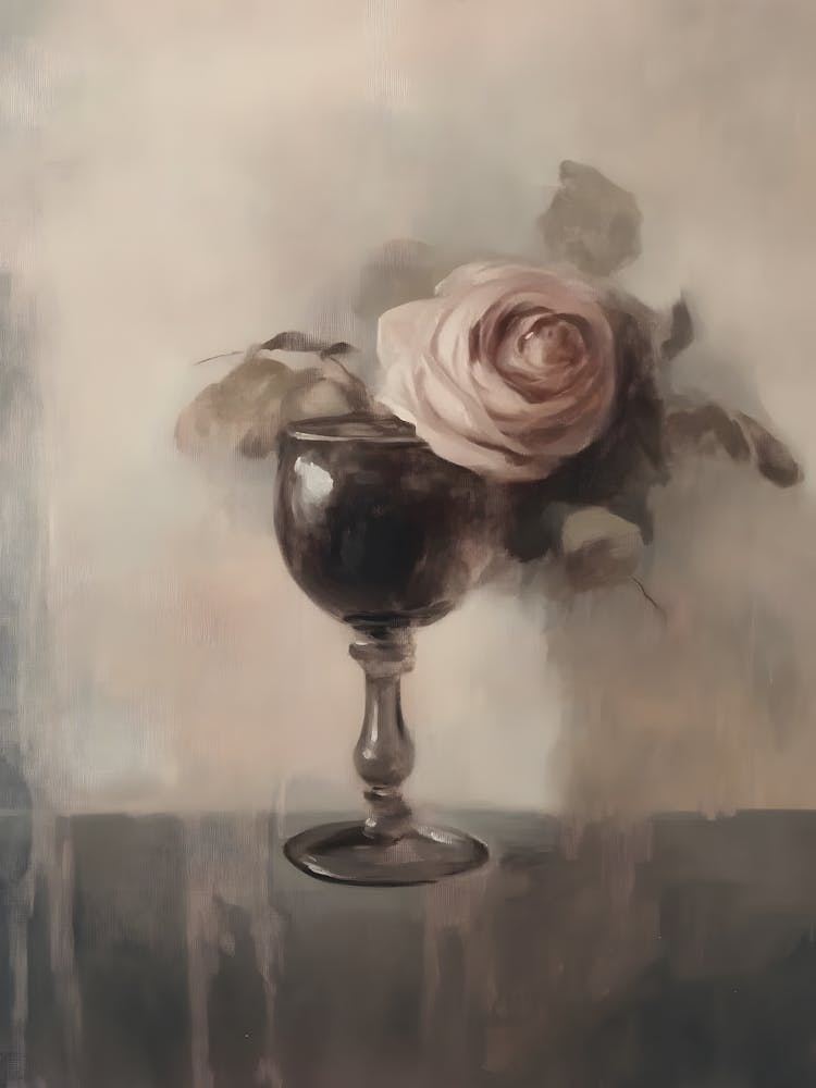 Vintage Flower Roses In A Vase 7