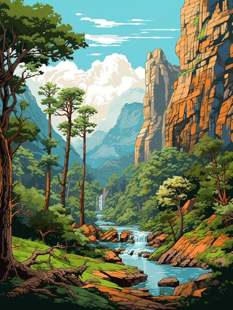 Lope National Park Pixel Art 2