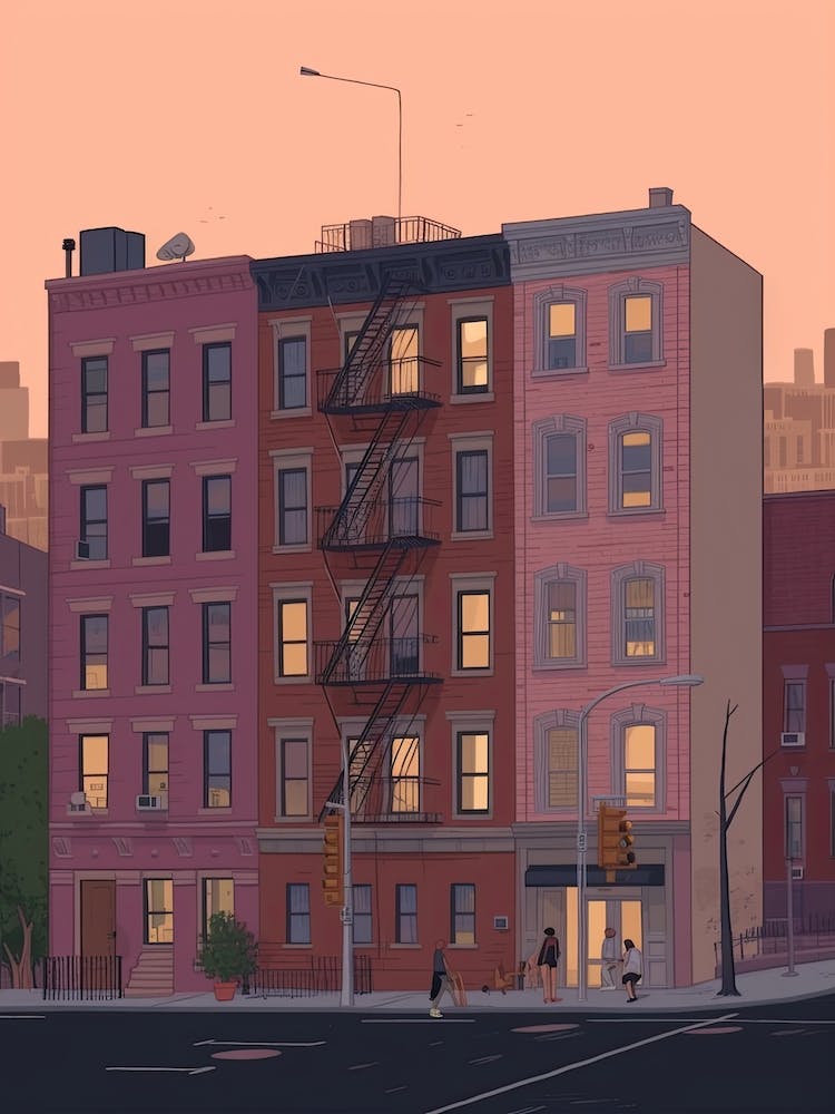 New York United States Travel Illustration 1