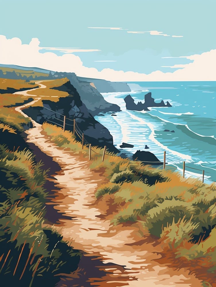 The Lizard Peninsula Coastal Path England 2 Hiking Trail Landscape