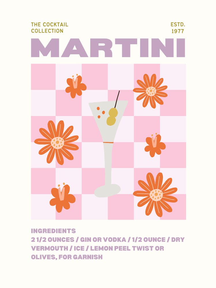 Martini Retro Kitchen Bar Cart