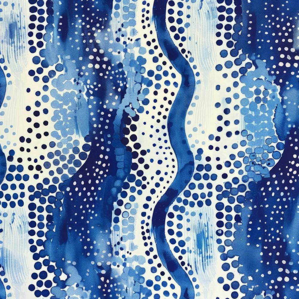 Blaue und weiße Polka Dots