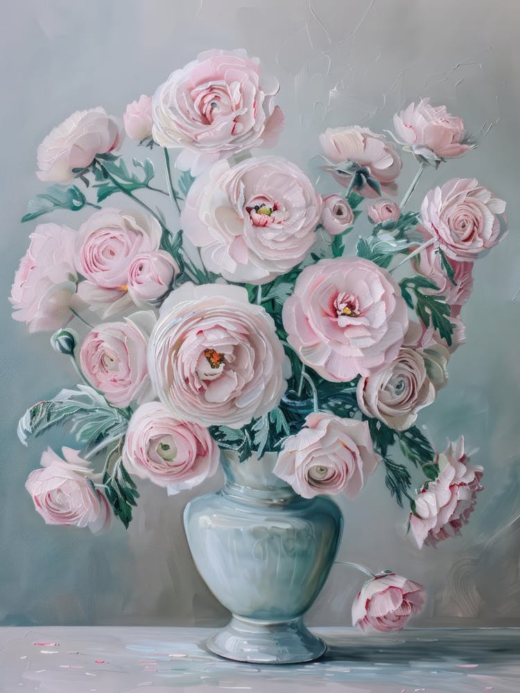 A World Of Flowers Ranunculus 4 Painting