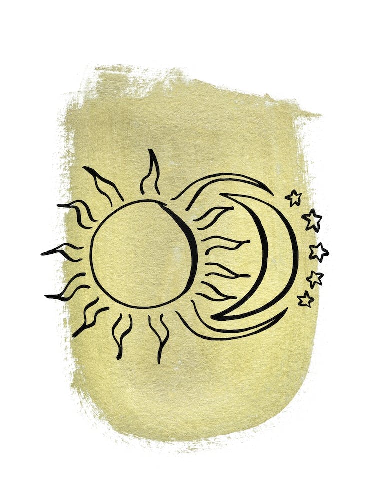 The Sun And Moon & Stars Gold