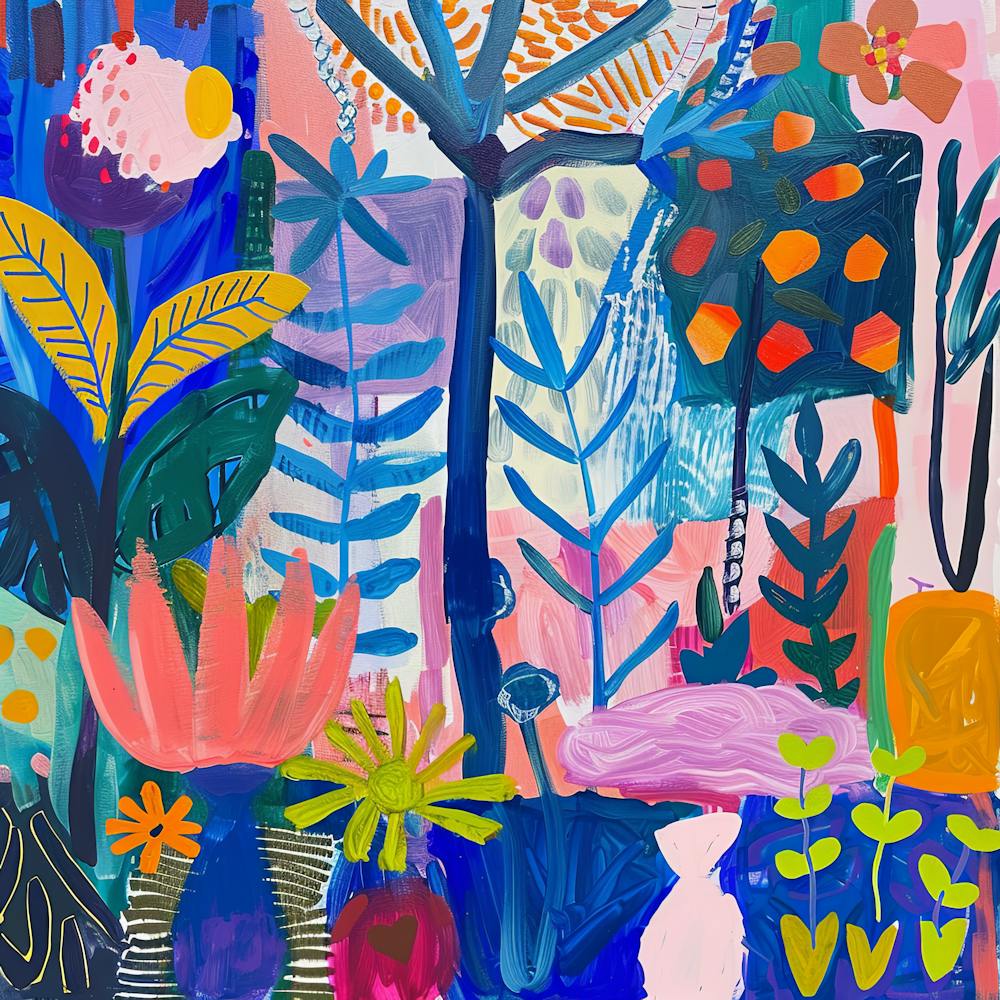 Into the Garden Series in Style of Matisse 4