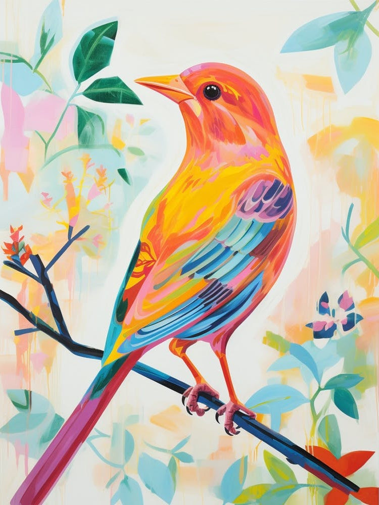 Colourful Bird Painting Lark 1