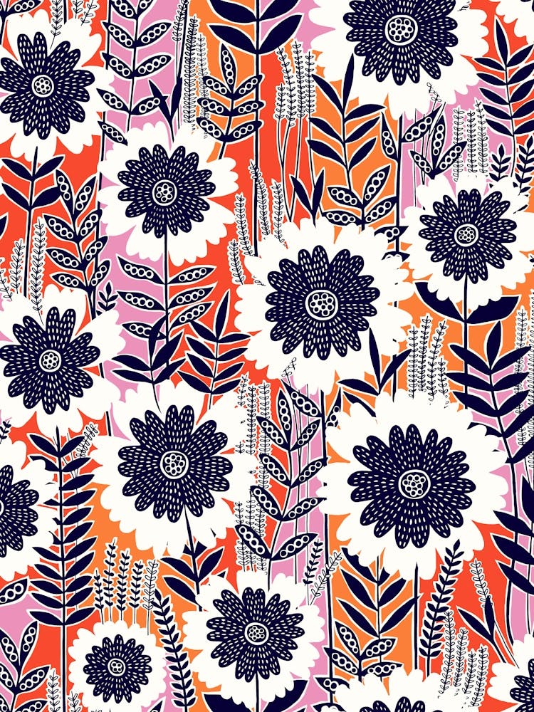 Retro Garden - Orange