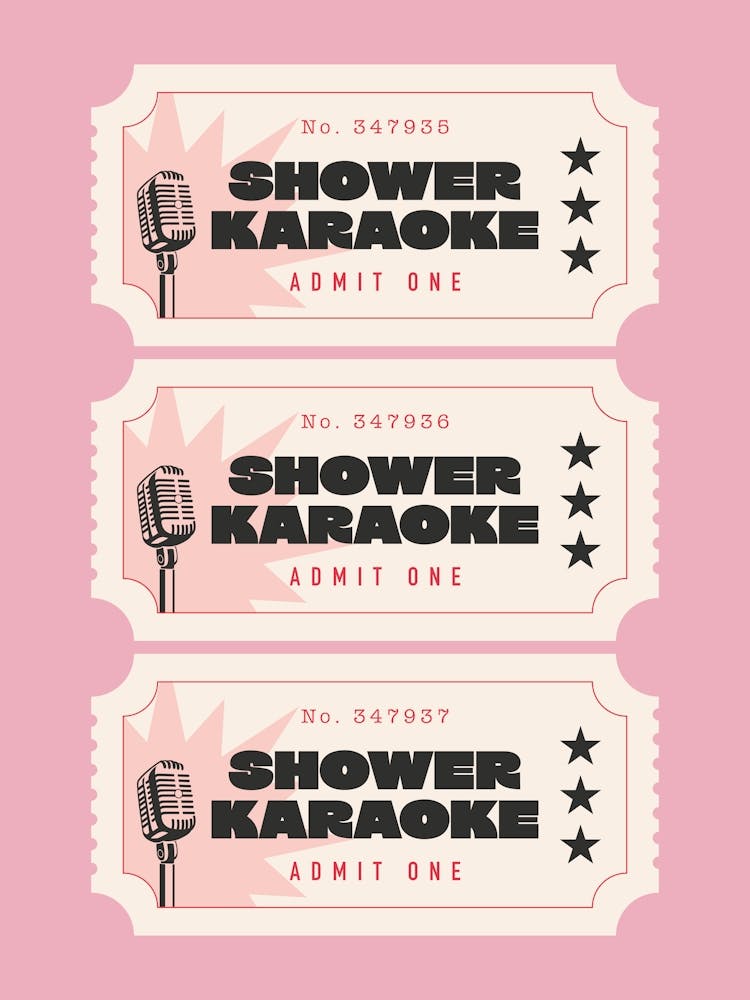 Shower Karaoke - Pink Bathroom