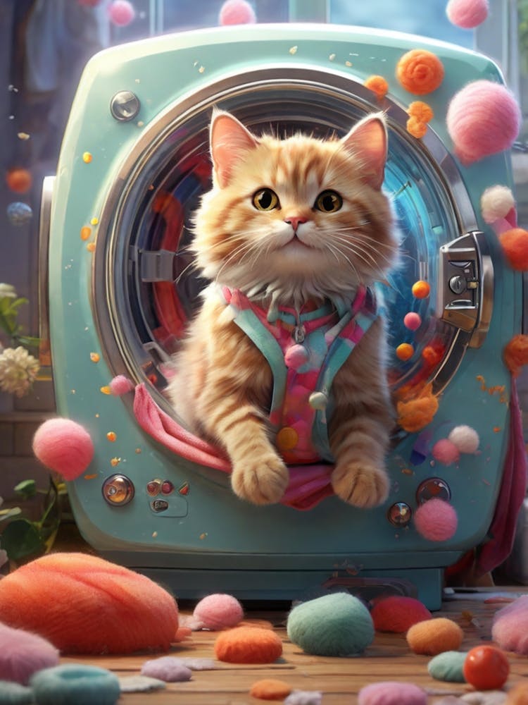 Cat In Washing Machine 3