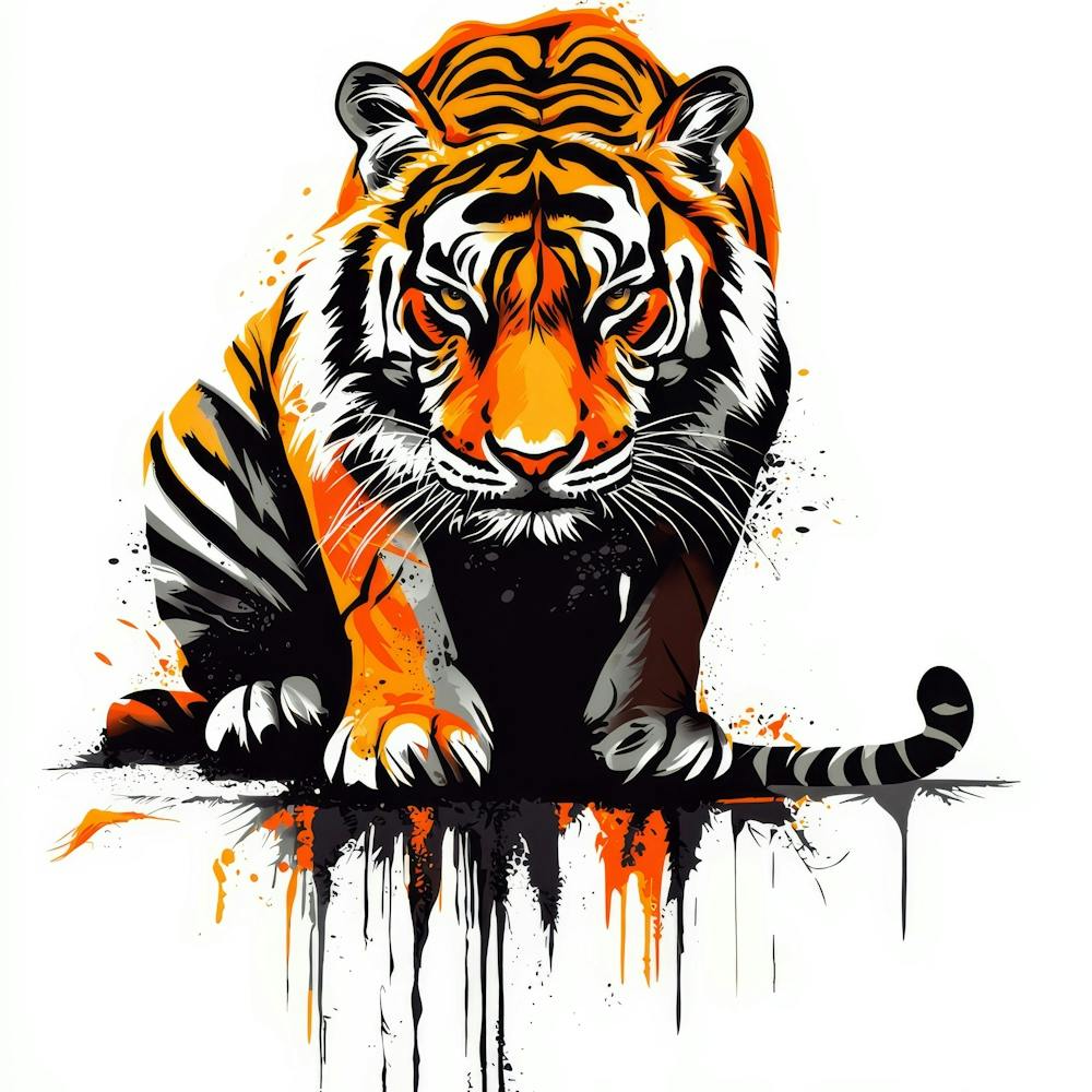 Tiger.Generated AI. Wall