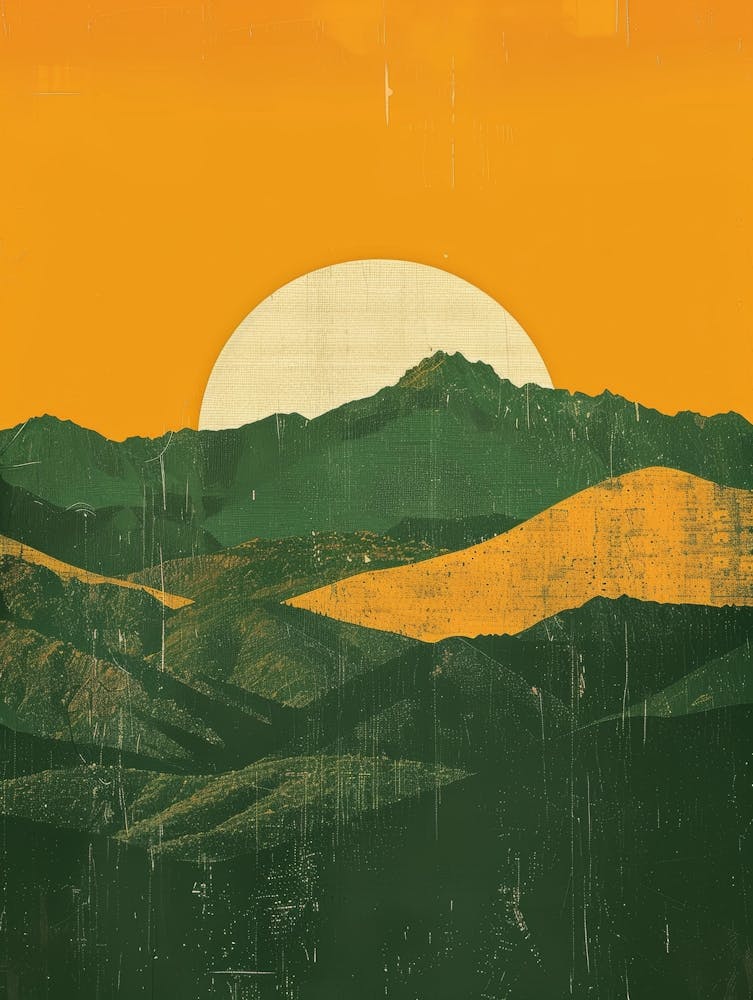 Sunset In The Mountains Canvas Print 6