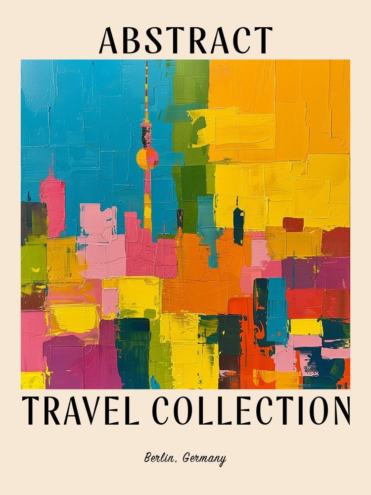 Abstract Travel Collection Poster Berlin Germany 2