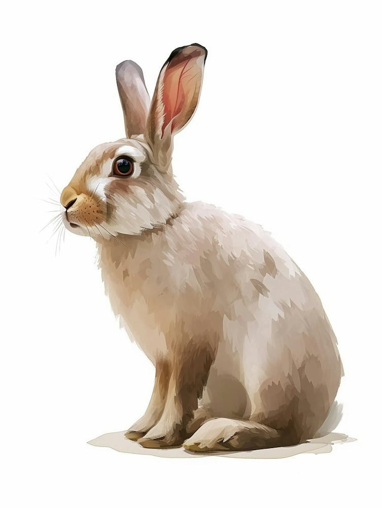 Flemish Giant Rabbit Kids Illustration 3