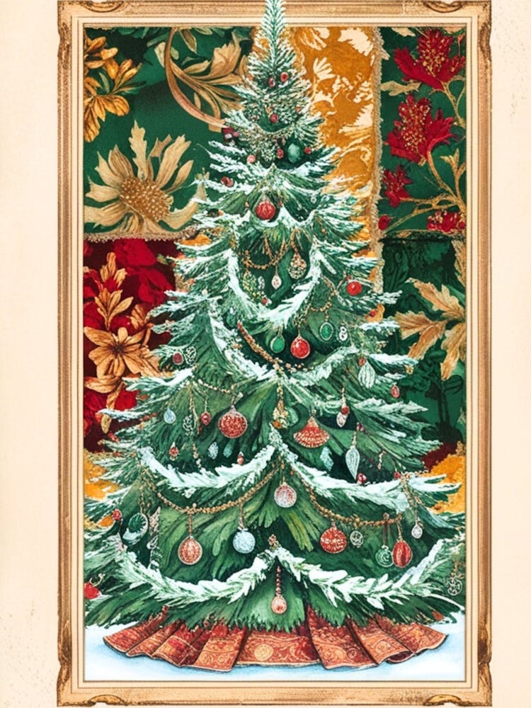William Morris Christmas Tree 57