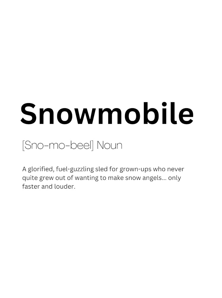 Snowmobile Definition Meaning