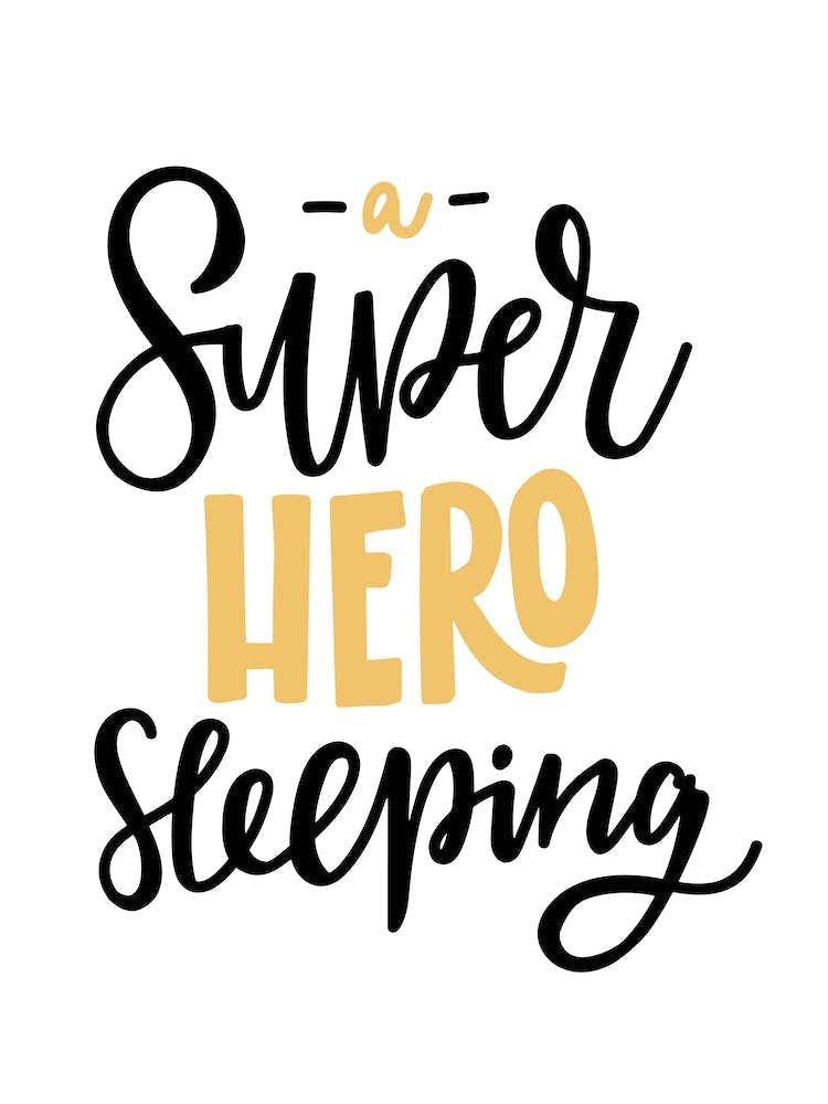Superhero Sleeping Mustard And Black
