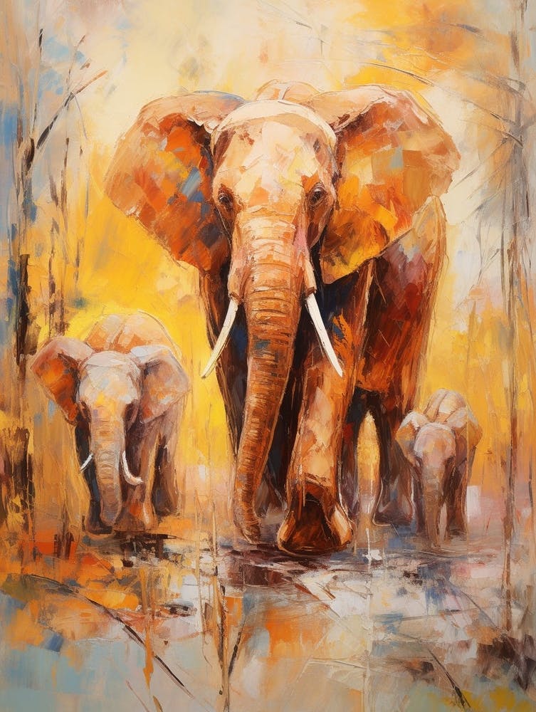 Elephant  Abstract Expressionism 2