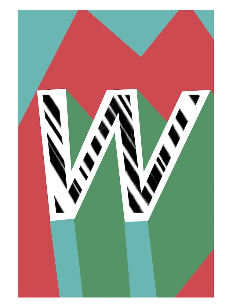 W Geometric Font