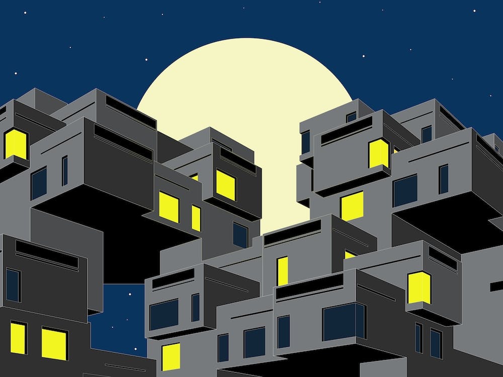 Habitat 67, Kanada, Nachtzeit