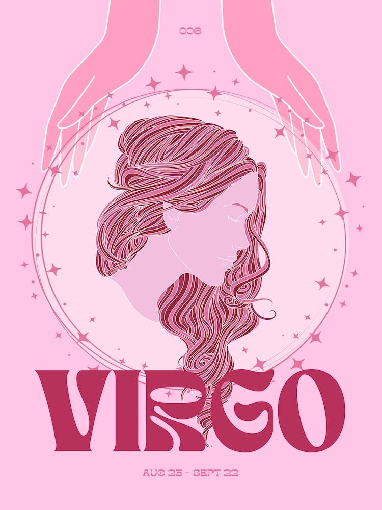 Pink Zodiac Virgo