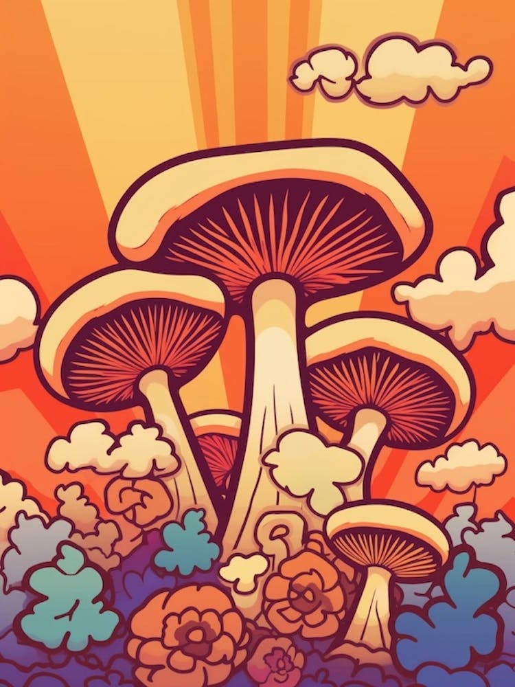 Retro Mushrooms 6