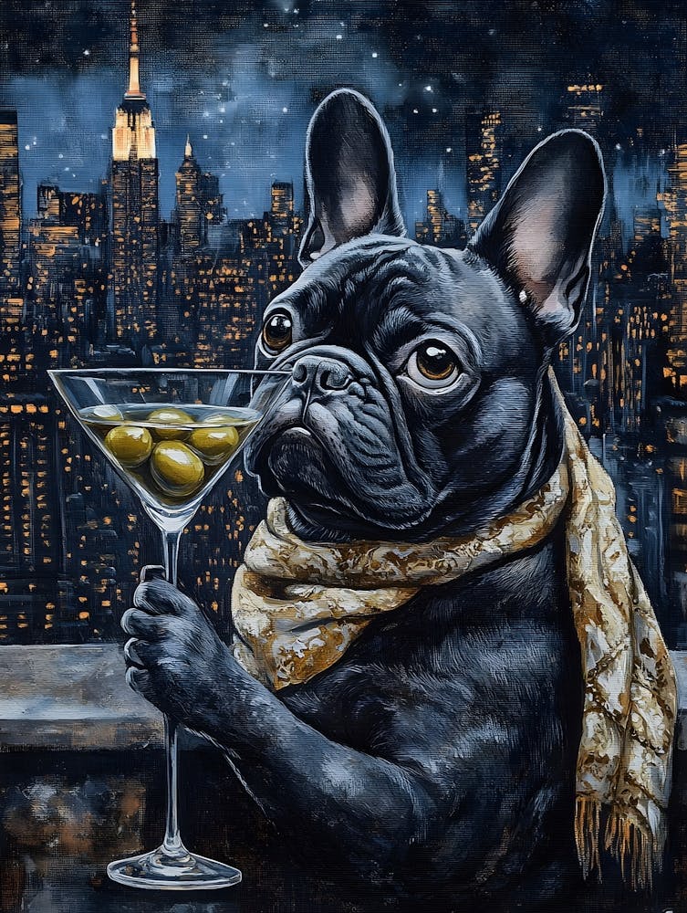 Whimsical Frenchies At The Bar 38