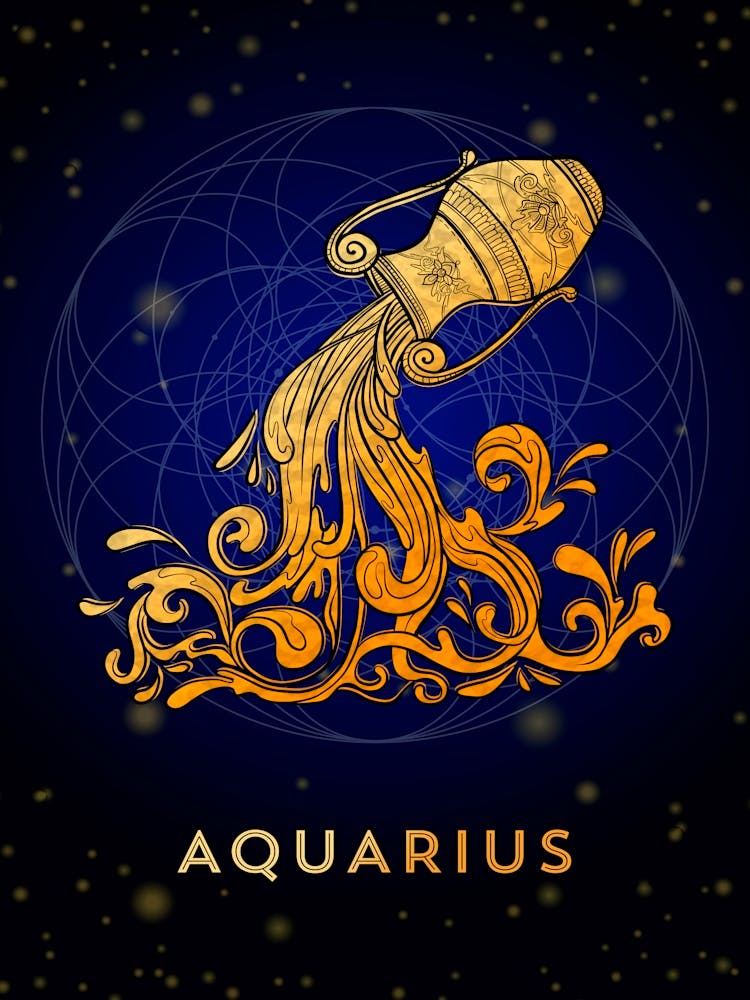 Aquarius Zodiac Sign — Zodiac golden sign