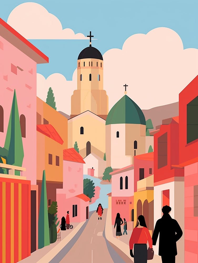 Azerbaijan 3 Travel Illustration