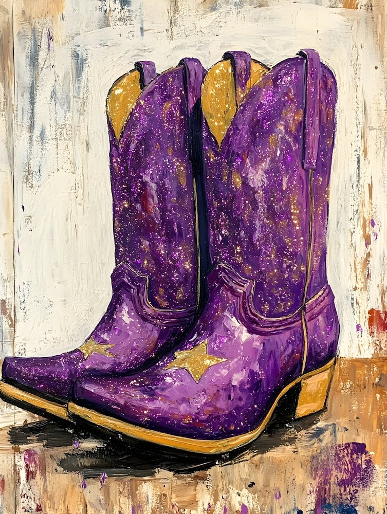 Purple Sparkly Cowgirl Boots 2