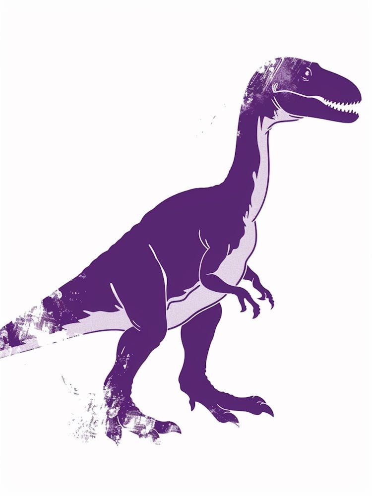 Purple Dinosaur Silhouette 2