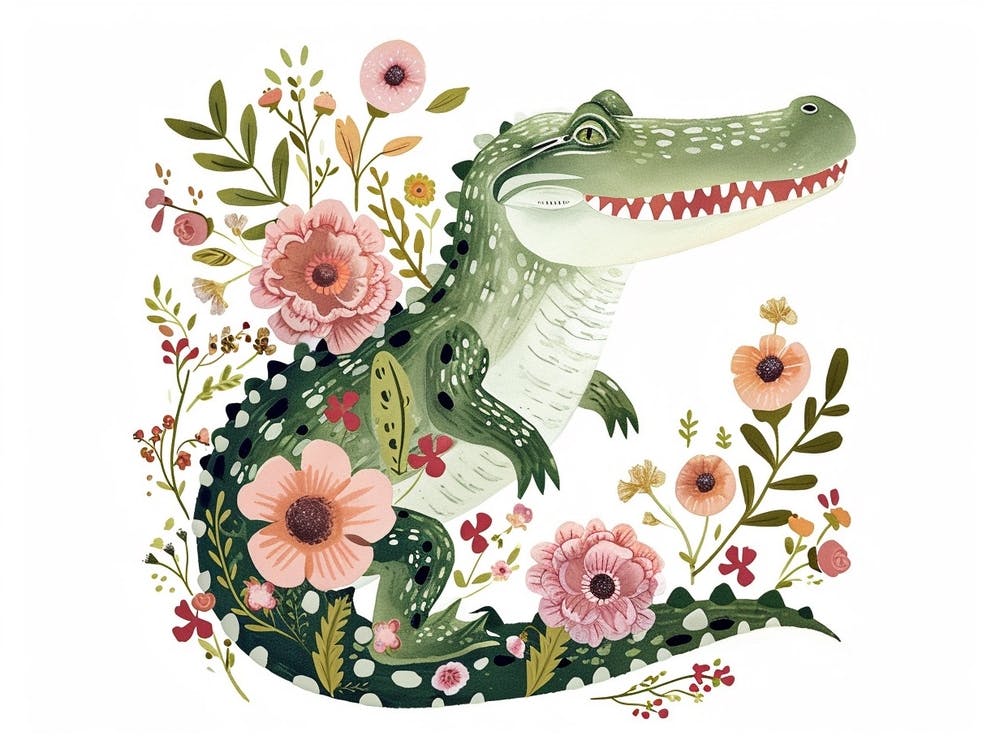 Little Floral Alligator 2