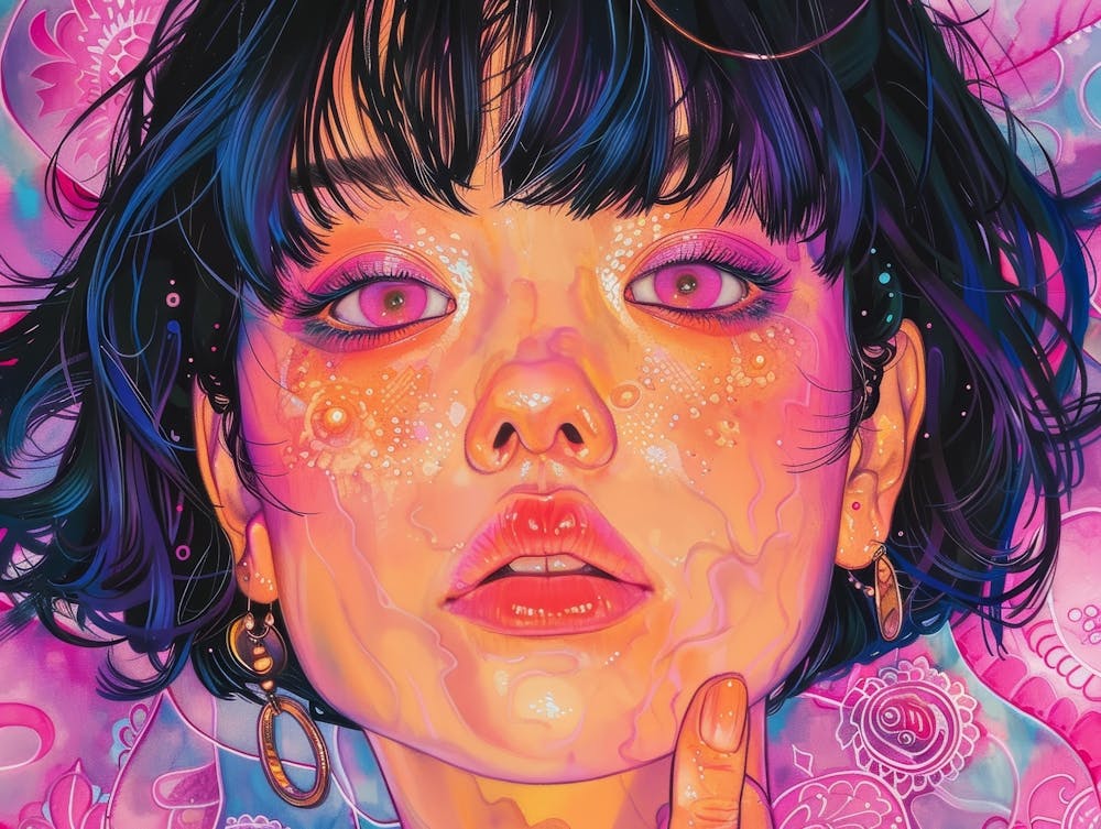 Girl With Pink Eyes