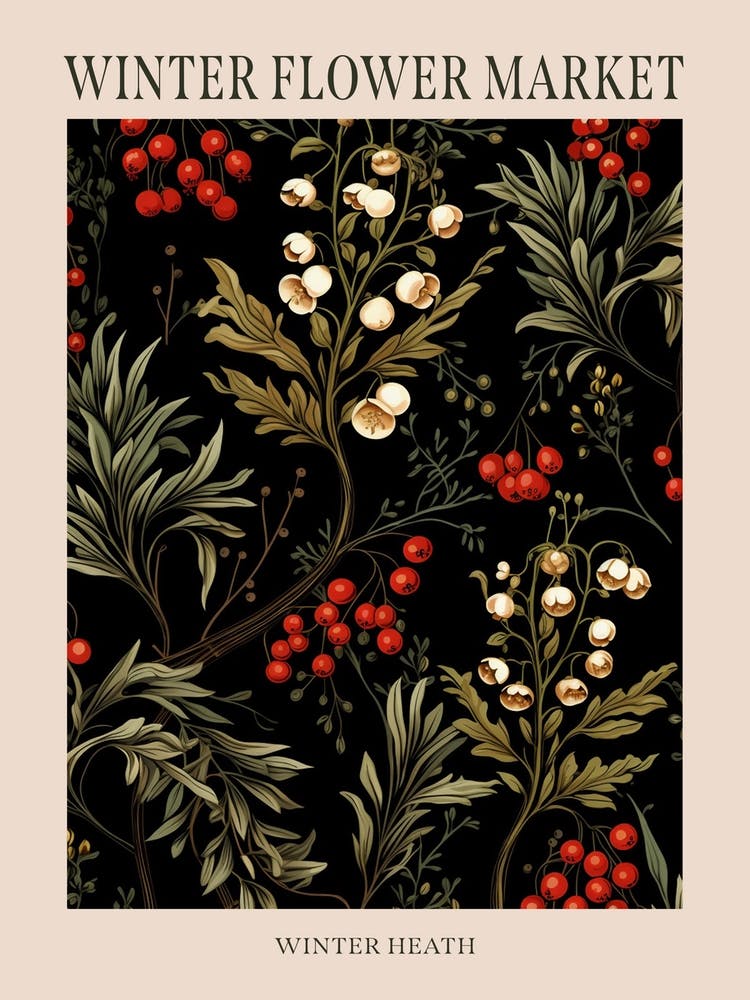 Winter Heath 2 Winter Flower Market Poster