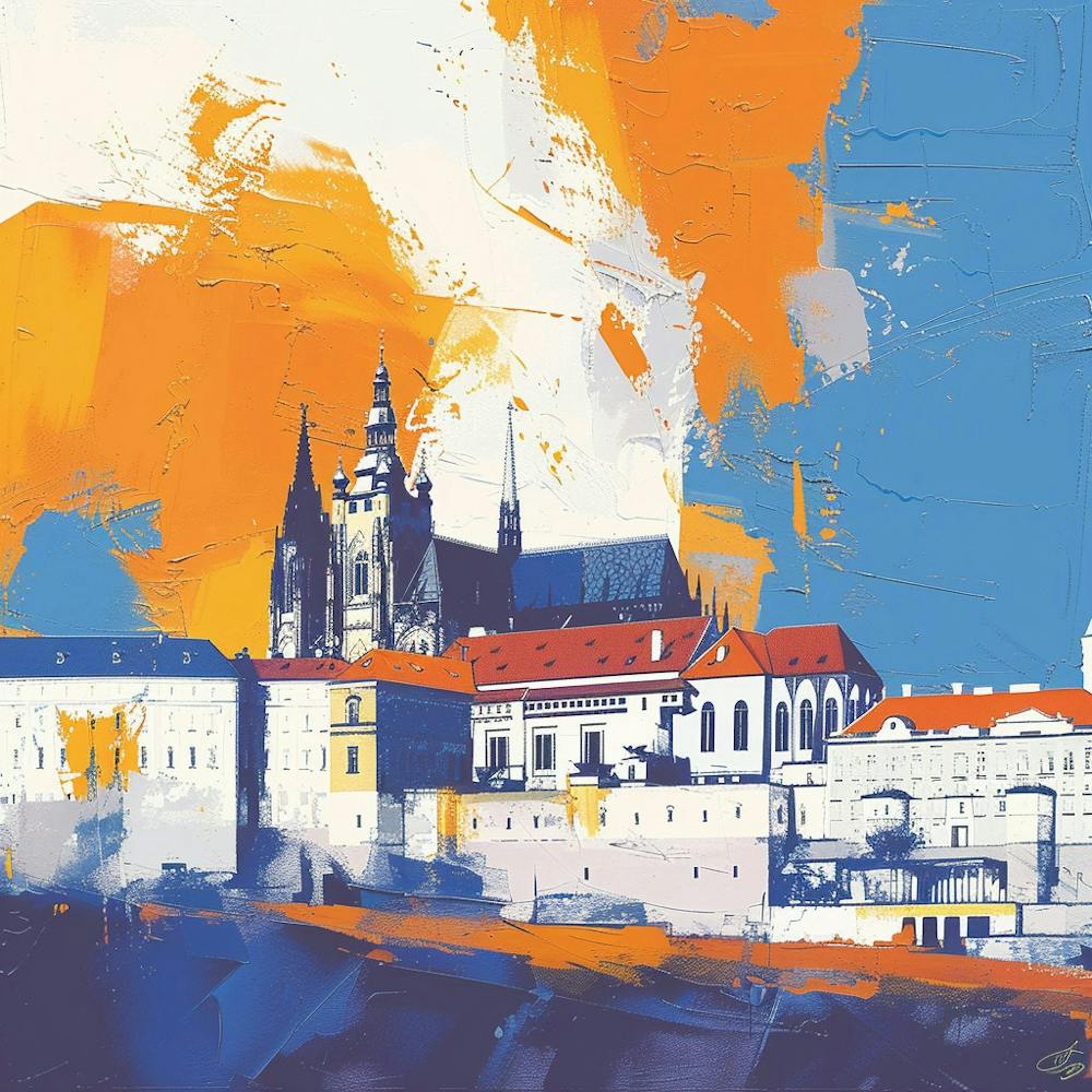 A Prague Castle Expressive Strokes Illustration 1720468544 4