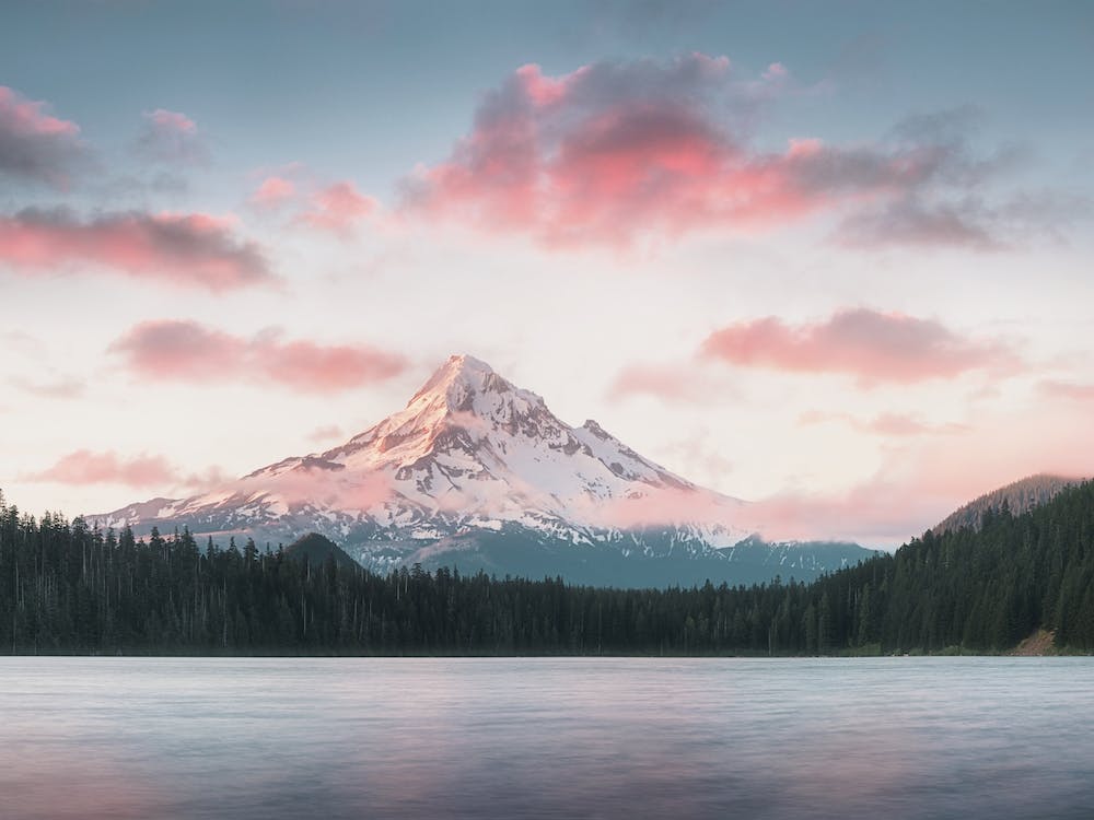 Pastel Mountain Sunset