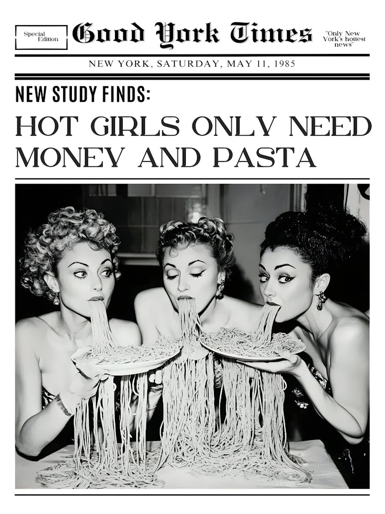 Hot Girls Need Money And Pasta