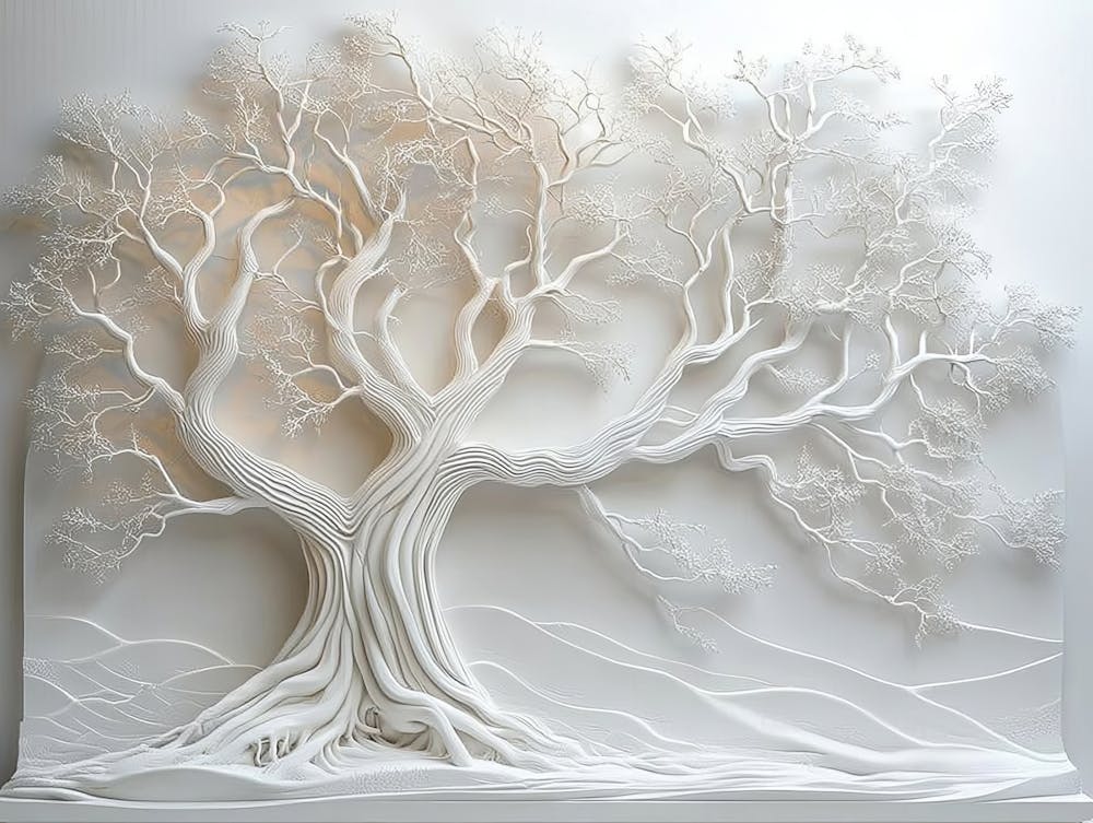 3d White Tree 3