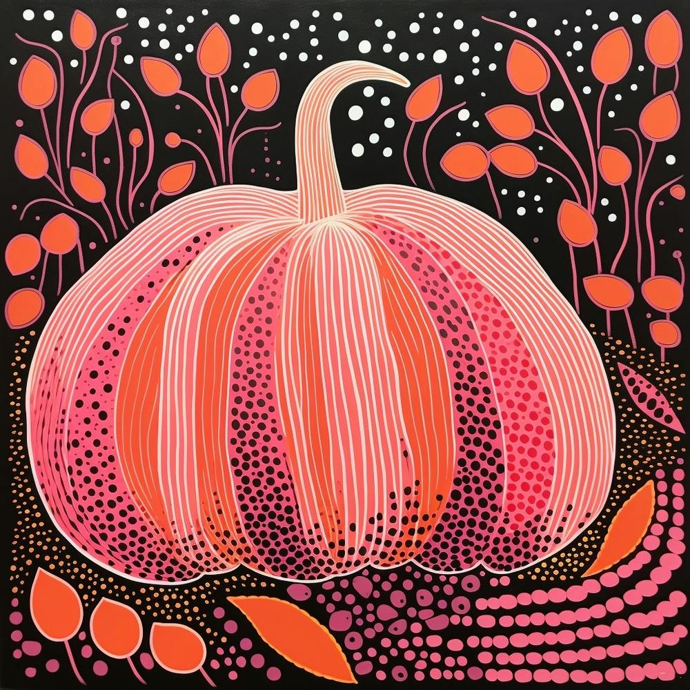 Yayoi Kusama Inspired Pumpkin Pink And Orange 7