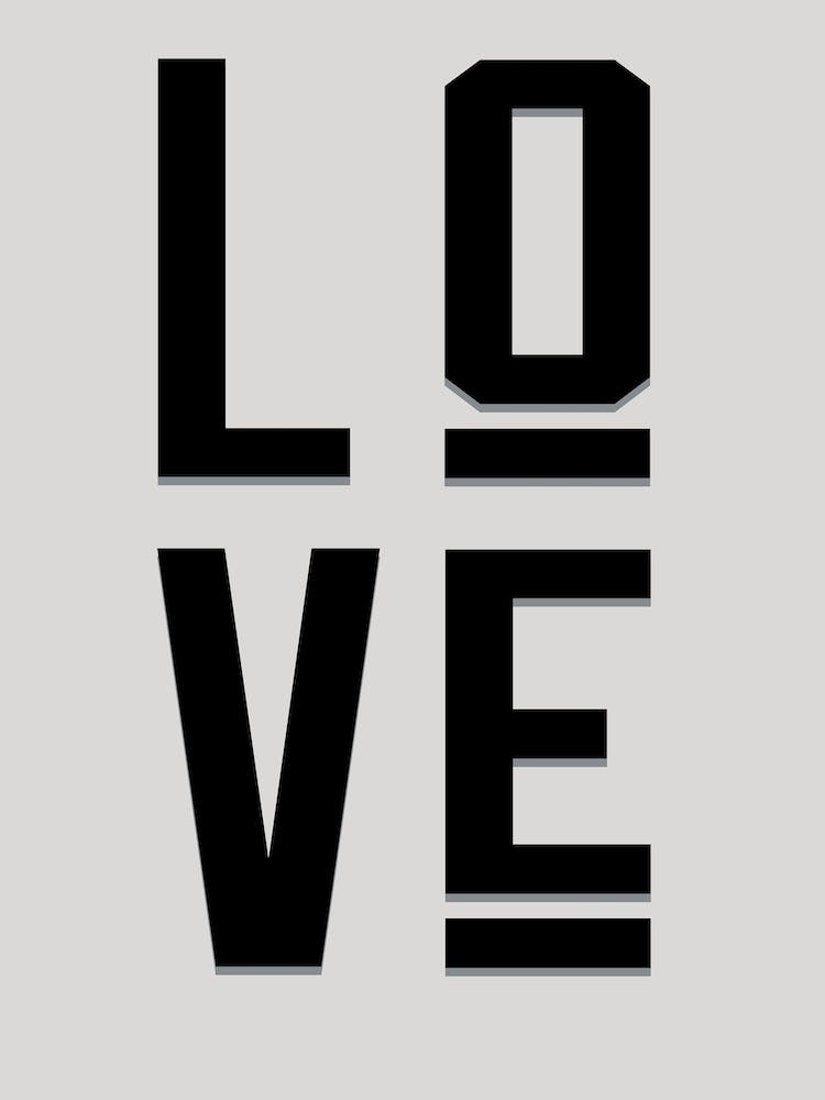 Love Grey Black Quote Typography