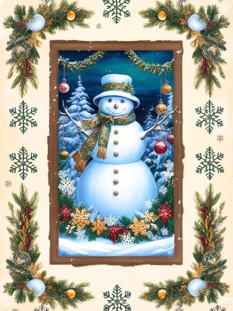 William Morris Snowman In The Window 1