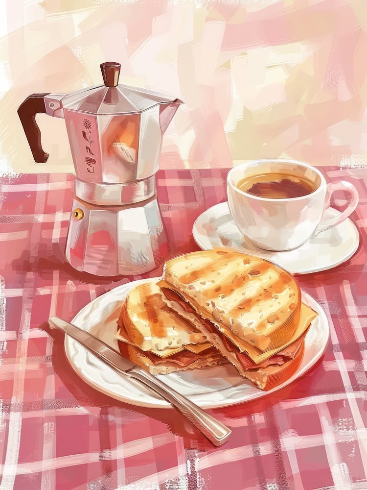Pinkes Frühstücks-Panini 1