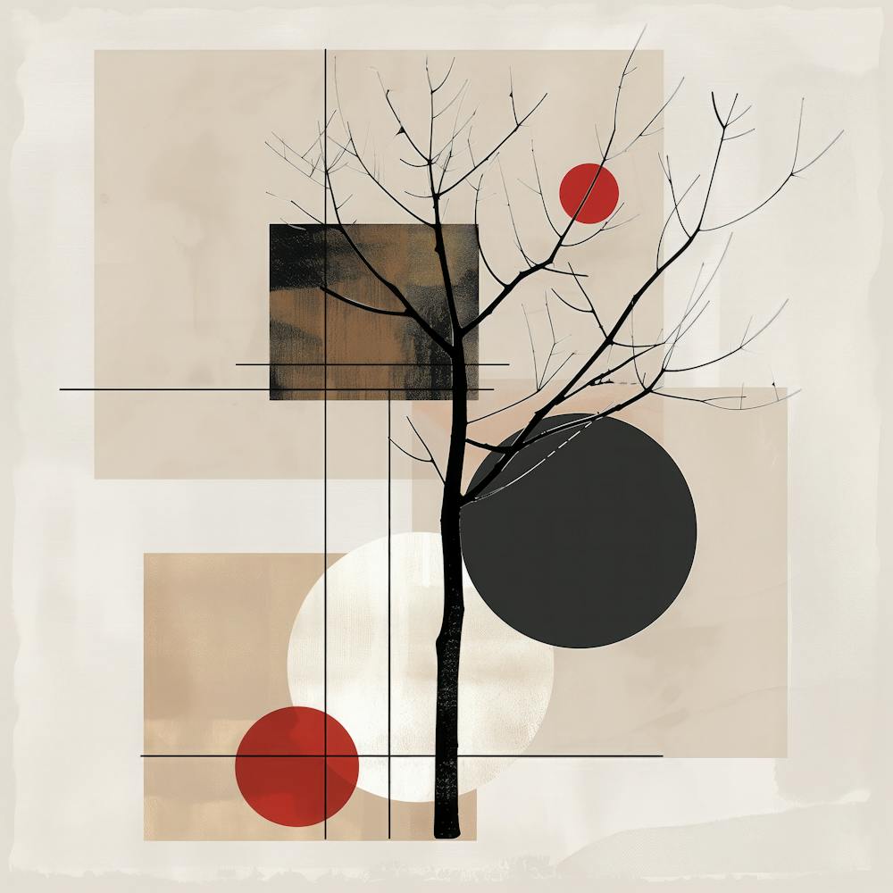 Geometry in Nature: Minimalist Rendition of a Tree