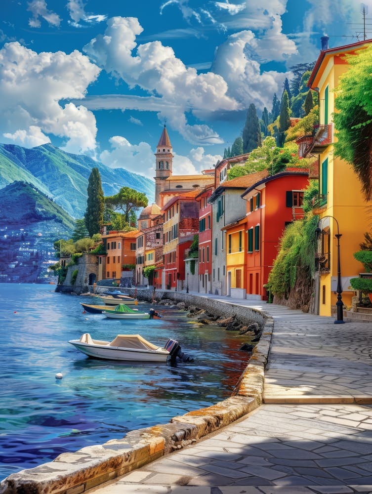 Generate Beautiful Vibrant And Modern Wall Art On Different Themes, Travel, Italy 12