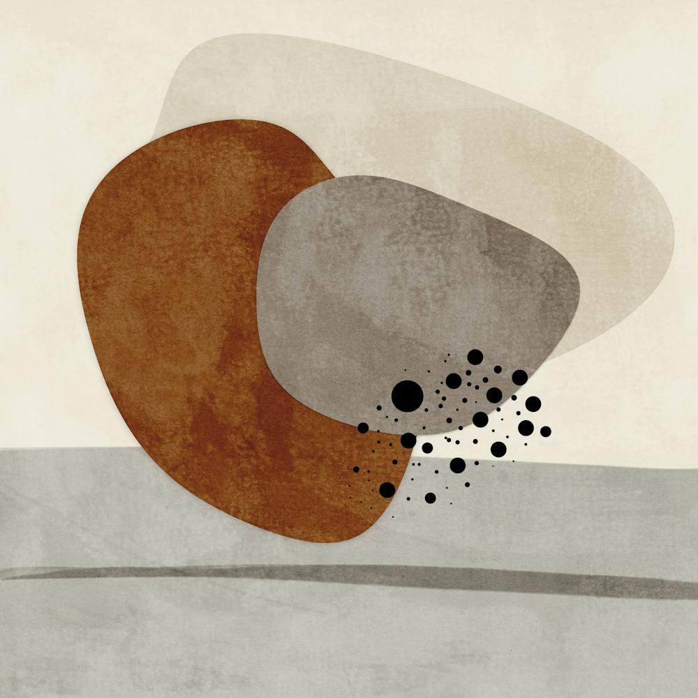 Abstract Painting With Organic Shapes 1