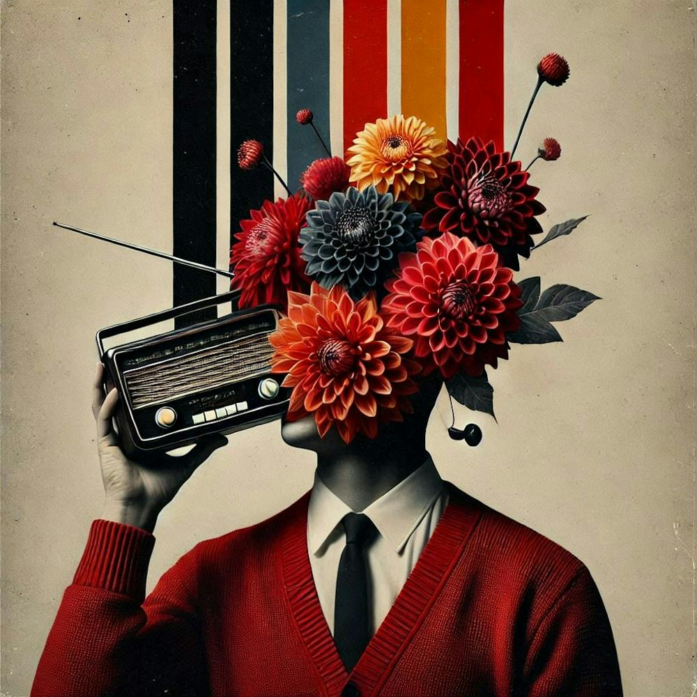 Man With Flowers On His Head